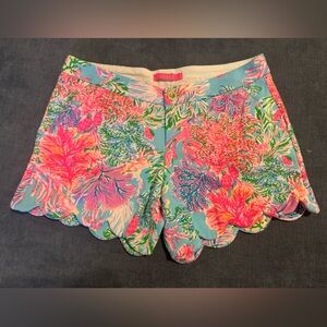 NWT Lilly Pulitzer Buttercup Knit Short Scalloped Cay To My Heart Celestial Blue